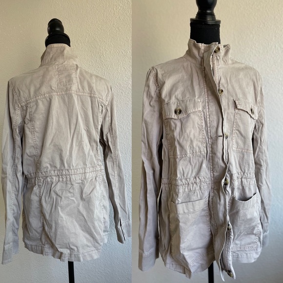 Sonoma • Light Brown Fall Utility Jacket Cinch Waist - Picture 5 of 13